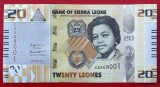 Sierra Leone 20 Leones 2022 UNC necirculata **