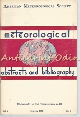 Meteorological Abstracts And Bibliography - Nr.: 3 foto