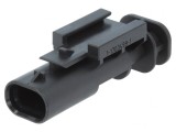 Conector Auto MCON 1.2 Tată 2 Pini Negru, TE Connectivity