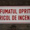 HST Tablă emailată protecția muncii Rom&acirc;nia comunistă decor industrială