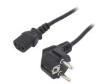 Cablu Alimentare 3x0.75mm2 cu Ștecăr Unghiular și Conector IEC C13