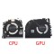 Set coolere Laptop, HP, ZBook Fury 17 G7, M75666-001, MG75090V1-1C110-S9A, MG75090V1-1C120-S9A, ND75C53-19L06, ND75C54-19L07, 5V, 0.5A, 2.25W