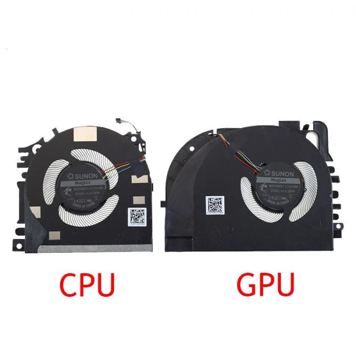 Set coolere Laptop, HP, ZBook Fury 17 G7, M75666-001, MG75090V1-1C110-S9A, MG75090V1-1C120-S9A, ND75C53-19L06, ND75C54-19L07, 5V, 0.5A, 2.25W