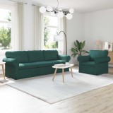 vidaXL Canapea 2 pcs Verde &icirc;nchis 245 x 82 x 80 cm țesătură 3407621