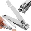 Unghiera Profesionala Inox Cromat Verk Group, cu Pila Incorporata, 8cm, Lame Ascutite, Manichiura Perfecta