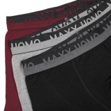 Set de Boxeri Bărbați &icirc;n Culoarea Negru, Gri și Bordo, CMCLASS