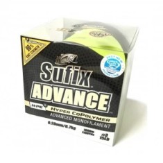 FIR MONOFILAMENT SUFIX ADVANCE 1000M 0.33MM/9.6KG 4/21LB/HI VIS YELLOW foto