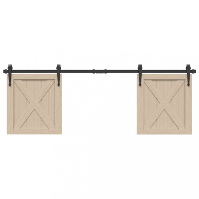 vidaXL Set uși glisante pentru dulap 152 cm oțel carbon 4009683 foto