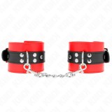 KINK - WRIST RESTRAINTS RED WITH BLACK BELT ADJUSTABLE 17-28 CM X 6 CM, KINK WRIST RESTRAINT