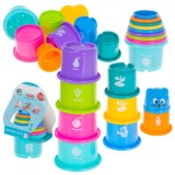 Set 9 cupe educationale, Feng, plastic cu numere si fructe, multicolor, Oem
