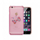 Husa Astrum BUTTERFLY iPhone 6/6s Plus Roz cu Swarovski - Protectie Eleganta