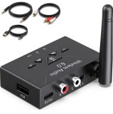 Cumpara ieftin Receiver Audio Bluetooth 6.0 cu Microfon Techstar J300, AUX 3.5 mm, RCA, USB Player, Hi-Fi Stereo, Antena Externa, Type-C 5V, raza pana la 20 m, pentr