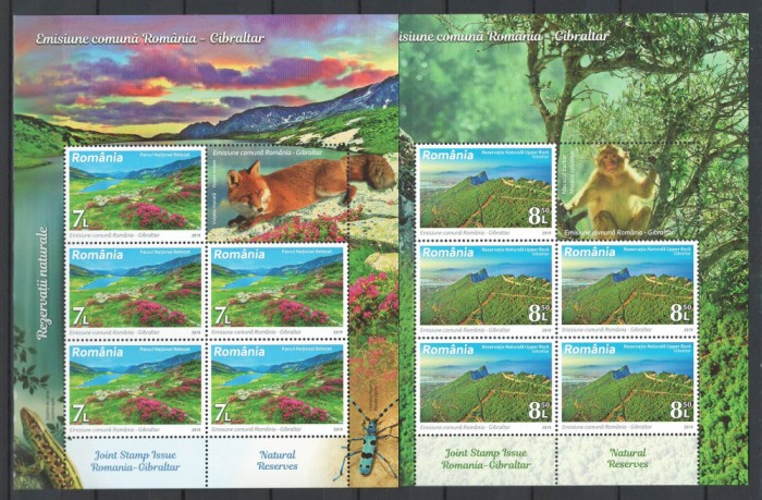 Romania 2019 - LP 2260 nestampilat - Rezervatii naturale - bl 5x