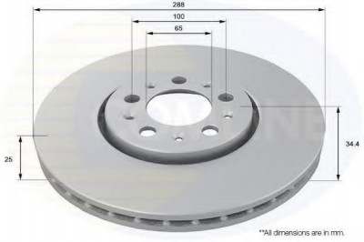 Disc frana VW GOLF IV (1J1) (1997 - 2005) COMLINE ADC1420V foto