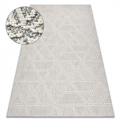 Covor JERSEY 19241 gri - Romburi, structurale, geometric bucla BOHO, 80x150 cm foto