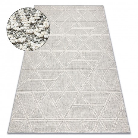 Covor JERSEY 19241 gri - Romburi, structurale, geometric bucla BOHO, 80x150 cm