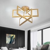 Lustra LED cu telecomanda 73W, 3 Elemente, lumina Rece/Calda/Neutra, Dimabila, Auriu ModernLight Concept