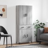 vidaXL Dulap &icirc;nalt, gri sonoma, 69,5x34x180 cm, lemn compozit