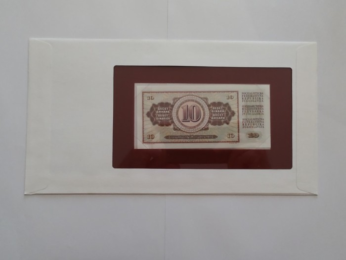 Yugoslavia - 10 Dinara 1968 - In plic de prezentare