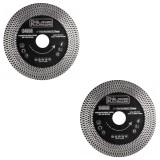 Cumpara ieftin Set 2 discuri diamantate turbo, subtire, dublu segmentat, placi ceramice, taiere umeda si uscata, 115 mm/22.23 mm, Richmann Exclusive