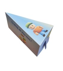 Cutie in forma de felie tort din carton de 160 gr cu Stumble Guy 12 x 7 x 5 cm foto