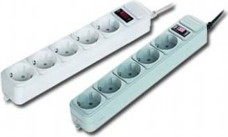 PRELUNGITOR GEMBIRD, Schuko x 5, conectare prin Schuko (T), cablu 4.5 m, 16 A, protectie supratensiune, protectie copii, gri, &amp;quot;SPG3-B-15C&amp;quot; (timbru ver foto