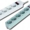 PRELUNGITOR GEMBIRD, Schuko x 5, conectare prin Schuko (T), cablu 4.5 m, 16 A, protectie supratensiune, protectie copii, gri, &quot;SPG3-B-15C&quot; (timbru ver