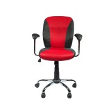 Scaun birou GN45, mesh piele ecologica, mecanism balans, inaltime reglabila, 80 kg, rosu negru