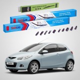 Cumpara ieftin Ștergătoare Mazda 2 DE 2008-2010 | Set Față și Spate Flat Premium &ndash; TeamCar&reg;