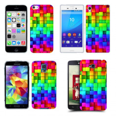 Husa Huawei Y5 Y560 Silicon Gel Tpu Model Colorful Cubes foto