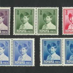 ROMANIA 1930 LP 83 MIHAI I PERECHI - FORMAT MIC / SERIE MNH