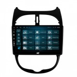 Navigatie Peugeot 206 (1998-2012) 4GB RAM Android 13 Octacore Slot Sim 4G DSP GPS Wi-FI Carplay Android Auto USB Bluetooth Waze Touchscreen 9 inch