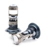 Set 2 becuri auto LED cu lupa, H4, 2 faze, 280W, 12V, 6500K, Canbus, fara eroare, +300%, BZRSH