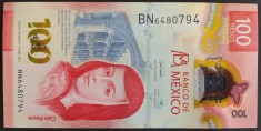 MEXIC █ bancnota █ 100 Pesos █ 2021 █ PW134 █ POLYMER █ UNC █ necirculata