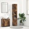 vidaXL Dulap de baie, stejar fumuriu, 30x30x183,5 cm, lemn prelucrat 815519