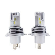 Kit 2X Becuri LED H4 M3, 5000lm, 6500K, 12V 24V, 50W, Pentru Masina, Motocicleta, Camoiane KRU031