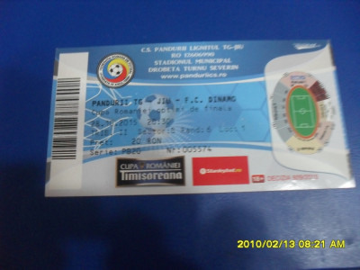 bilet Pandurii Tg. Jiu - Dinamo [cupa rom.] foto