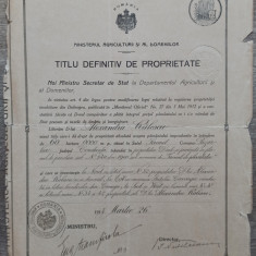 Titlu definitiv de proprietate Seremet, Pazarlia, Constanta 1914