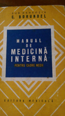Manual de medicina interna pe cadre medii C.Borundel 1979 foto