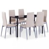 VidaXL Set mobilier de bucătărie, 7 piese, cappuccino 281702
