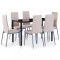 vidaXL Set mobilier de bucătărie, 7 piese, cappuccino 281702