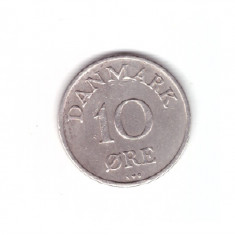 Moneda Danemarca 10 ore 1955, stare buna, curata
