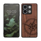 Husa Kwmobile pentru Xiaomi Redmi Note 13, Maro, Lemn, KWM000020MO001C