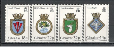 Gibraltar.1987 Steme de corabii SG.15 foto