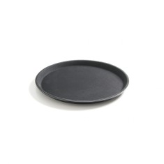 Tava Hendi pentru servire rotunda, poliester armat cu fibra de sticla, neagra 280 mm foto