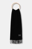 Marc O&#039;Polo eșarfă de l&acirc;nă culoarea negru, uni, 529805102072