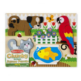 Puzzle din lemn cu piese mari Prietenii mei - Melissa &amp; Doug