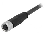 Conector M8 Drept cu Cablu 1,5m - 3 PIN Mamă