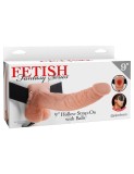 Strap-on cu testicule Hollow Fetish Fantasy 23 cm