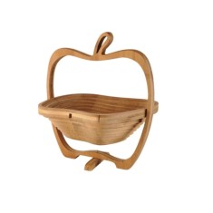 Cos pliabil de fructe/legume FOXMAG24&reg;, pliabil, din bambus, 22 x 20 cm, 2 in 1